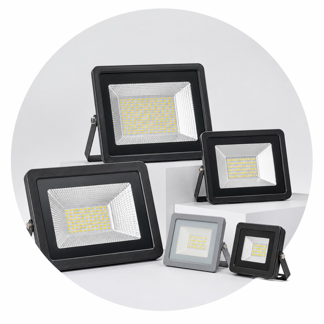 Đèn LED pha công suất lớn, chiếu sáng ngoài trời